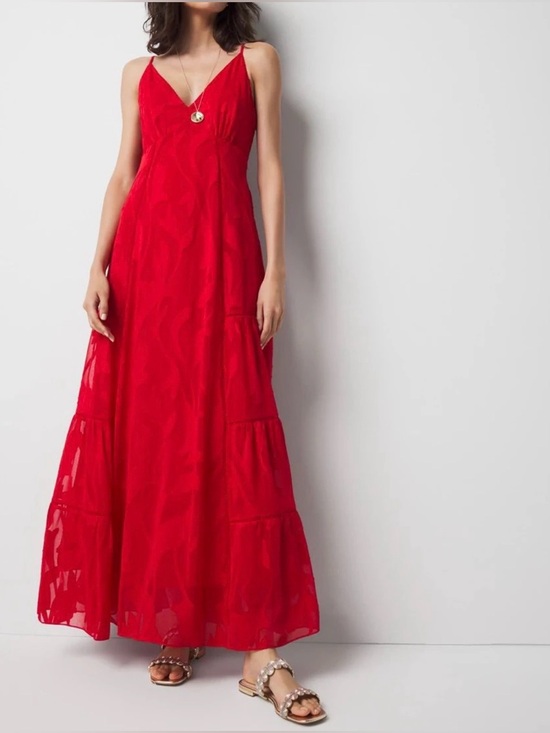 White House Black Market Dresses & Skirts - NWT WHBM Chiffon Burnout Maxi Dress